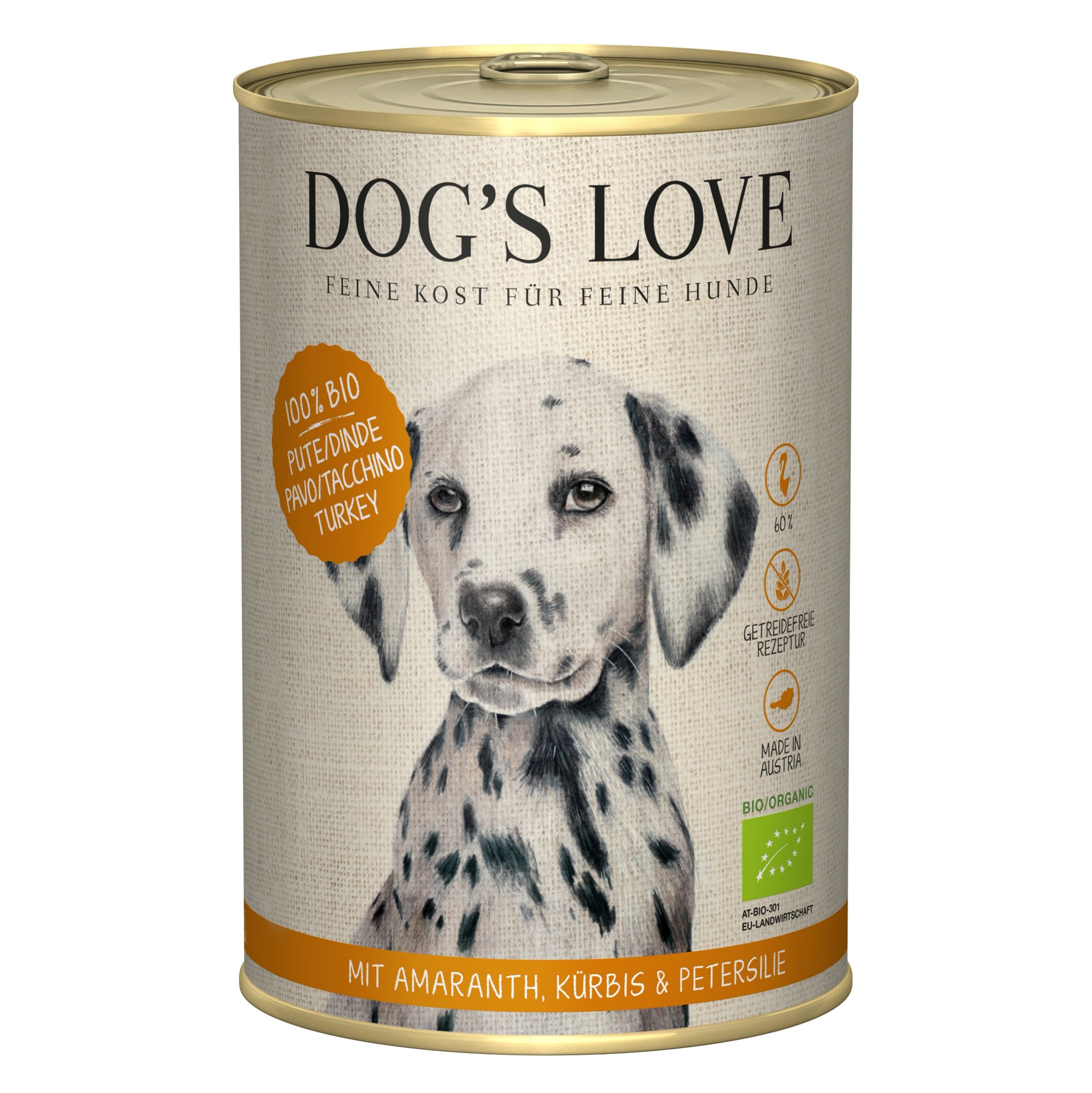 DOG'S LOVE: Lata de comida húmeda - Pavo