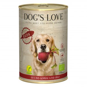 DOG'S LOVE: Lata de comida húmeda - Verdura y fruta